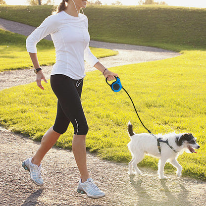Automatic Retractable Dog Leash with Dual Size Options and Safety Brake & Lock System
